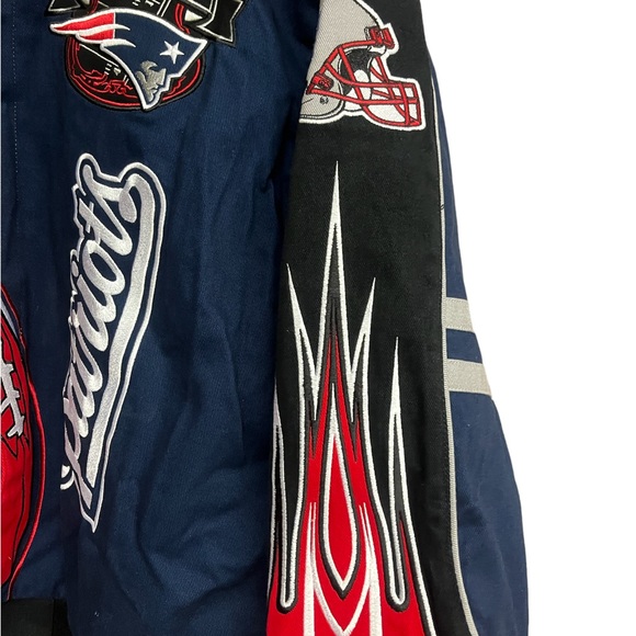 NWT New England Patriots All Embroidered Flame Jacket Size 3XL RARE - Picture 3 of 12
